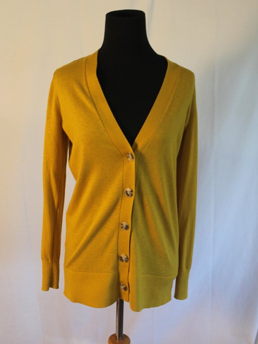 LOFT Mustard Yellow Wool Blend Cardigan XS